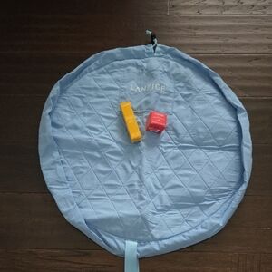 LANEIGE Light Blue Quilted Bag with Mango Lip Glowy Balm and Berry Lip Mask